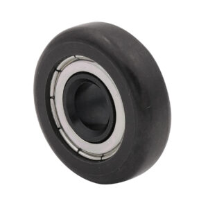 Wheel with steel tread black